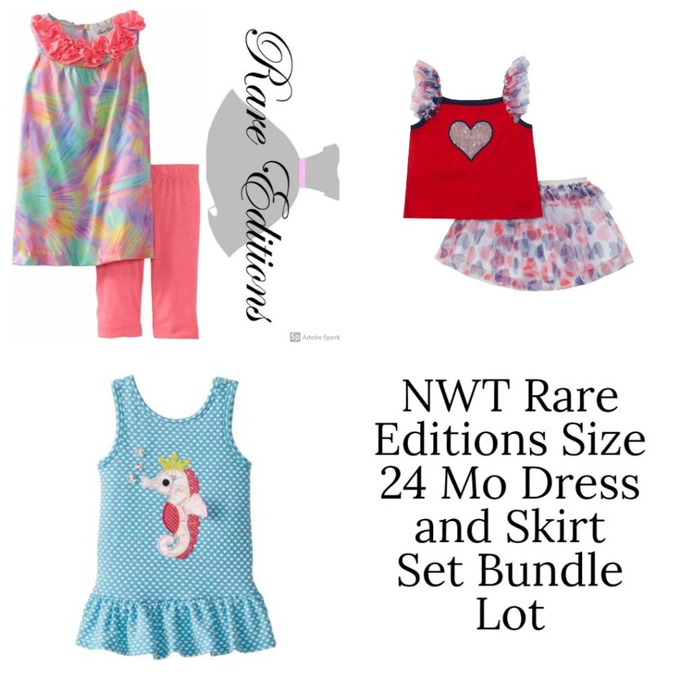 Rare Editions Girls‎ Dress Legging Set Outfits Clothes Lot size 24 Mo
